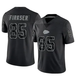 Men's Anthony Firkser Kansas City Chiefs No.85 Limited Reflective Jersey - Black