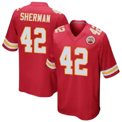 Men's Anthony Sherman Kansas City Chiefs No.42 Game Team Color Jersey - Red