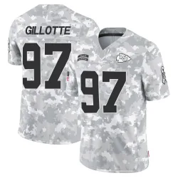 Men's Ashton Gillotte Kansas City Chiefs No.97 Limited 2024 Salute to Service Jersey - Arctic Camo