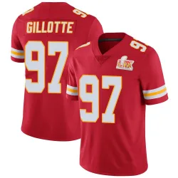 Men's Ashton Gillotte Kansas City Chiefs No.97 Limited Team Color Vapor Untouchable Super Bowl LIX Jersey - Red