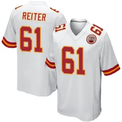 Men's Austin Reiter Kansas City Chiefs No.61 Game Jersey - White