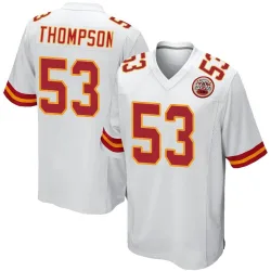 Men's BJ Thompson Kansas City Chiefs No.53 Game Jersey - White