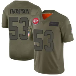 Men's BJ Thompson Kansas City Chiefs No.53 Limited 2019 Salute to Service Jersey - Camo