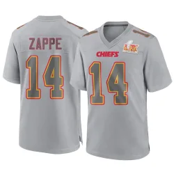 Men's Bailey Zappe Kansas City Chiefs No.14 Game Atmosphere Fashion Super Bowl LIX Jersey - Gray