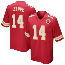 Men's Bailey Zappe Kansas City Chiefs No.14 Game Team Color Jersey - Red