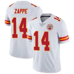 Men's Bailey Zappe Kansas City Chiefs No.14 Limited Vapor Untouchable Jersey - White