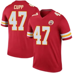 Men's Baylor Cupp Kansas City Chiefs No.47 Legend Color Rush Jersey - Red