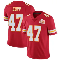 Men's Baylor Cupp Kansas City Chiefs No.47 Limited Team Color Vapor Untouchable Super Bowl LIX Jersey - Red