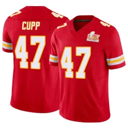 Men's Baylor Cupp Kansas City Chiefs No.47 Limited Vapor F.U.S.E. Super Bowl LIX Jersey - Red
