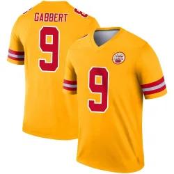 Men's Blaine Gabbert Kansas City Chiefs No.9 Legend Inverted Jersey - Gold