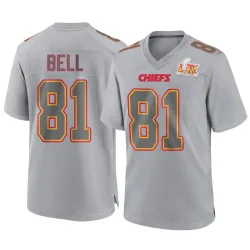 Men's Blake Bell Kansas City Chiefs No.81 Game Atmosphere Fashion Super Bowl LIX Jersey - Gray