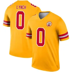 Men's Blake Lynch Kansas City Chiefs No.0 Legend Inverted Jersey - Gold