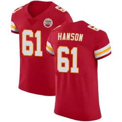 Men's C.J. Hanson Kansas City Chiefs No.61 Elite Team Color Vapor Untouchable Jersey - Red