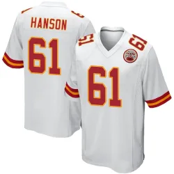 Men's C.J. Hanson Kansas City Chiefs No.61 Game Jersey - White