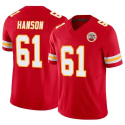 Men's C.J. Hanson Kansas City Chiefs No.61 Limited Vapor F.U.S.E. Jersey - Red