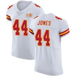 Men's Cam Jones Kansas City Chiefs No.44 Elite Vapor Untouchable Super Bowl LIX Jersey - White