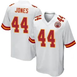 Men's Cam Jones Kansas City Chiefs No.44 Game Jersey - White
