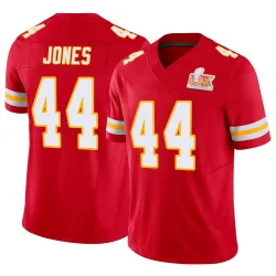 Men's Cam Jones Kansas City Chiefs No.44 Limited Vapor F.U.S.E. Super Bowl LIX Jersey - Red