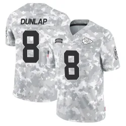 Men's Carlos Dunlap Kansas City Chiefs No.8 Limited 2024 Salute to Service Jersey - Arctic Camo