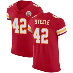 Men's Carson Steele Kansas City Chiefs No.42 Elite Team Color Vapor Untouchable Jersey - Red