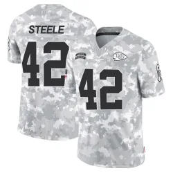 Men's Carson Steele Kansas City Chiefs No.42 Limited 2024 Salute to Service Jersey - Arctic Camo