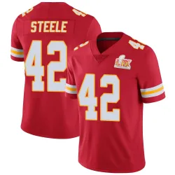 Men's Carson Steele Kansas City Chiefs No.42 Limited Team Color Vapor Untouchable Super Bowl LIX Jersey - Red