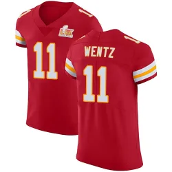 Men's Carson Wentz Kansas City Chiefs No.11 Elite Team Color Vapor Untouchable Super Bowl LIX Jersey - Red