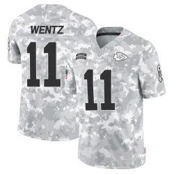 Men's Carson Wentz Kansas City Chiefs No.11 Limited 2024 Salute to Service Jersey - Arctic Camo