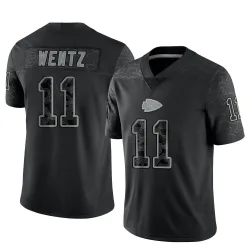 Men's Carson Wentz Kansas City Chiefs No.11 Limited Reflective Jersey - Black