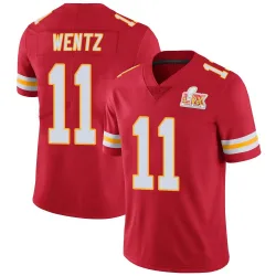 Men's Carson Wentz Kansas City Chiefs No.11 Limited Team Color Vapor Untouchable Super Bowl LIX Jersey - Red