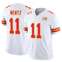 Men's Carson Wentz Kansas City Chiefs No.11 Limited Vapor F.U.S.E. Super Bowl LIX Jersey - White