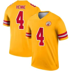 Men's Chad Henne Kansas City Chiefs No.4 Legend Inverted Jersey - Gold