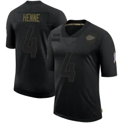 Men's Chad Henne Kansas City Chiefs No.4 Limited 2020 Salute To Service Jersey - Black