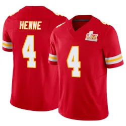 Men's Chad Henne Kansas City Chiefs No.4 Limited Vapor F.U.S.E. Super Bowl LIX Jersey - Red