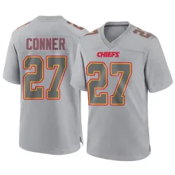 Men's Chamarri Conner Kansas City Chiefs No.27 Game Atmosphere Fashion Jersey - Gray