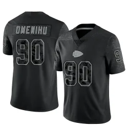 Men's Charles Omenihu Kansas City Chiefs No.90 Limited Reflective Jersey - Black