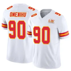 Men's Charles Omenihu Kansas City Chiefs No.90 Limited Vapor F.U.S.E. Super Bowl LIX Jersey - White