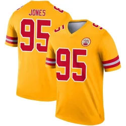 Men's Chris Jones Kansas City Chiefs No.95 Legend Inverted Jersey - Gold