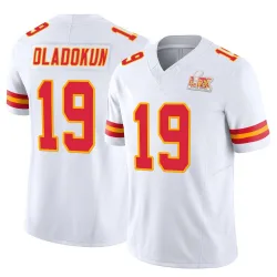 Men's Chris Oladokun Kansas City Chiefs No.19 Limited Vapor F.U.S.E. Super Bowl LIX Jersey - White