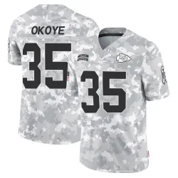 Men's Christian Okoye Kansas City Chiefs No.35 Limited 2024 Salute to Service Jersey - Arctic Camo