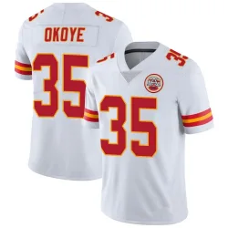 Men's Christian Okoye Kansas City Chiefs No.35 Limited Vapor Untouchable Jersey - White