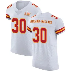Men's Christian Roland-Wallace Kansas City Chiefs No.30 Elite Vapor Untouchable Super Bowl LIX Jersey - White