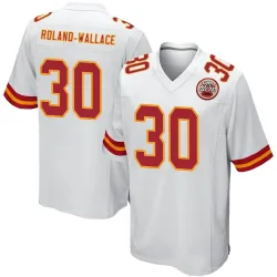 Men's Christian Roland-Wallace Kansas City Chiefs No.30 Game Jersey - White