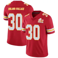Men's Christian Roland-Wallace Kansas City Chiefs No.30 Limited Team Color Vapor Untouchable Super Bowl LIX Jersey - Red