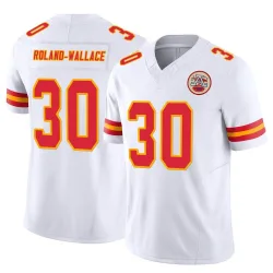 Men's Christian Roland-Wallace Kansas City Chiefs No.30 Limited Vapor F.U.S.E. Jersey - White