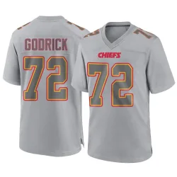 Men's Chukwuebuka Godrick Kansas City Chiefs No.72 Game Atmosphere Fashion Jersey - Gray