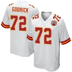 Men's Chukwuebuka Godrick Kansas City Chiefs No.72 Game Jersey - White