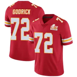 Men's Chukwuebuka Godrick Kansas City Chiefs No.72 Limited Team Color Vapor Untouchable Super Bowl LIX Jersey - Red
