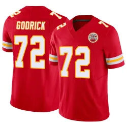 Men's Chukwuebuka Godrick Kansas City Chiefs No.72 Limited Vapor F.U.S.E. Jersey - Red