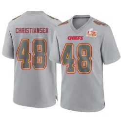 Men's Cole Christiansen Kansas City Chiefs No.48 Game Atmosphere Fashion Super Bowl LIX Jersey - Gray